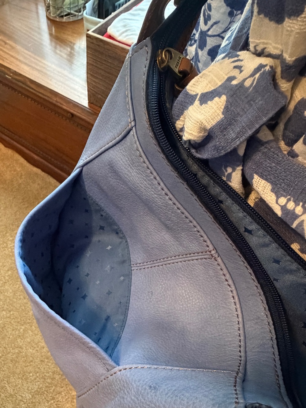 Fossil leather crossbody bag - Picture 5 of 6